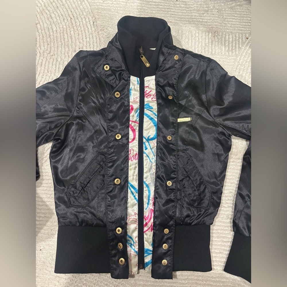 Apple Bottoms Black Bomber Jacket - Picture 3 of 5